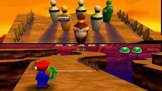 Mario Party 2 Mini Games  Bowl Over Stage 3 [upl. by Nirrej]