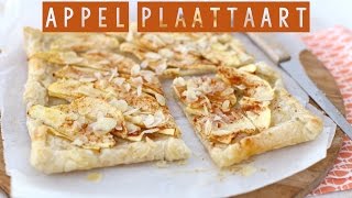 RECEPT appel plaattaart  LEKKER EN SIMPEL [upl. by Aicnorev]