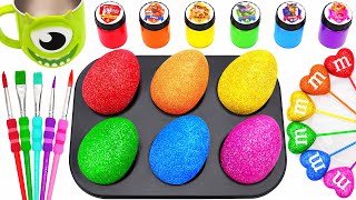 Satisfying Video Rainbow Mixing All Lollipop amp Color EGGS From Rainbow Hearts Candy amp Cutting ASMR [upl. by Fair]