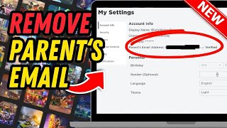 How to take off parent email on Roblox  Remove Parents email Roblox [upl. by Velvet]