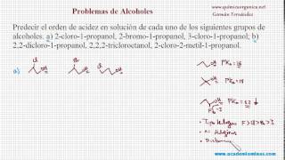 Problema 1 Alcoholes Ordenar según acidez [upl. by Aidnac610]