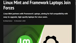 Linux Mint and Framework Laptops Join Forces [upl. by Rocher]