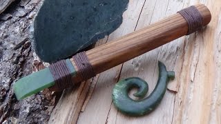 Making a Whao  Maori Style Carving Chisel Made of Jade [upl. by Lienahs570]