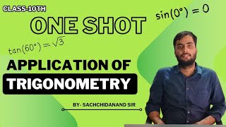 APPLICATION OF TRIGONOMETRY  HEIGHT AND DISTANCE   CLASS10  MATHS boards cbse foundation [upl. by Bruyn]