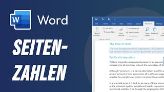 Seitenzahlen in Word einfügen 2024 [upl. by Ayahsey867]