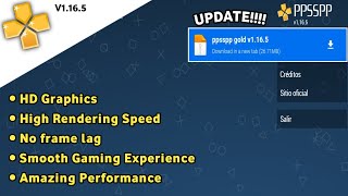 UPDATE EMULATOR PPSSPP GOLD VERSI 1165  SETTINGAN TERBAIK SMOOTH GRAPHICS  SUPPORT ALL DEVICE [upl. by Nivlag]