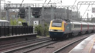 High Speed Trains at Alexandra Palace 060515 [upl. by Rillis]