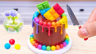 Best Miniature Chocolate Cake Decorating Ideas  Rainbow Chocolate Cakes By Mini Cake Video [upl. by Gipson36]