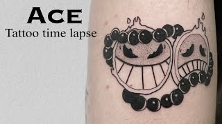 HOMENAJE a ACE de ONE PIECE  Tattoo Time Lapse [upl. by Burt]