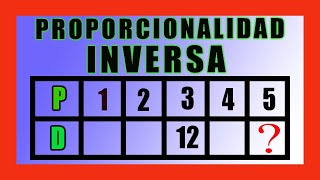 ✅👉 TABLAS DE PROPORCIONALIDAD INVERSA ✅ PROPORCIONALIDAD INVERSA [upl. by Nura]