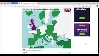 Seterra Europe Countries Type 0141128 [upl. by Harraf]