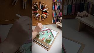 A simple house Crafts in wood with colors diy diyhouse crafthouse crafts [upl. by Archy]