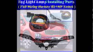 Fog Light Lamp Installing Parts Full Wiring Harness Kit for 20162017 KIA SportageMF Switch assy [upl. by Peale]