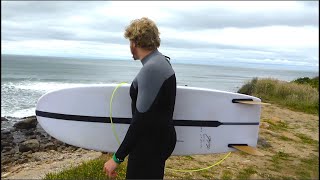 solo MINI SIMMONS session at a NORTHEAST POINTBREAK [upl. by Edmond713]