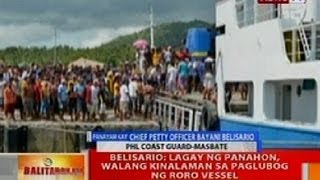 BT PCGMasbate Lagay ng panahon walang kinalaman sa paglubog ng roro vessel sa Burias Island [upl. by Eikceb391]