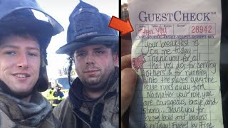 Waitress Hands Firefighters A Note After Paying For Their Meal What Happens Next Changes Her Life [upl. by Retsel]