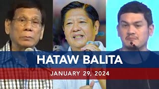 UNTV HATAW BALITA  January 29 2024 [upl. by Ablasor209]