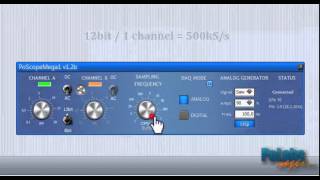 USB oscilloscope  PoScope4 Mega1 plugin [upl. by Anitneuq]