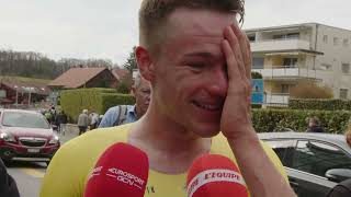 Ethan Hayter  Interview at the finish  Stage 3  Tour de Romandie 2023 [upl. by Roid494]