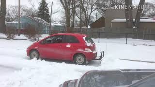 toyota yaris plowing snow [upl. by Runkel]