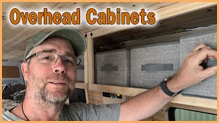 HOW TO BUILD OVERHEAD CABINETS FOR A DIY CAMPER VAN  A quick easy and lightweight storage solution [upl. by Netsyrc]