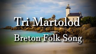 Tri Martolod  Breton Folk Song Breton  English Lyrics [upl. by Odnalo884]