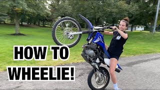 LEARN HOW TO WHEELIE  step by step tutorial [upl. by Ytsenoh]