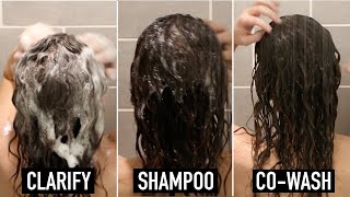 Differences between Clarifying Shampooing amp CoWashing  Curly Hair for Beginners [upl. by Eigger]