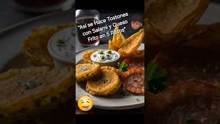 quot¿Desayuno Dominicano Así se Hace Tostones con Salami y Queso Frito en 5 Pasosquot comidas food [upl. by Duarte]