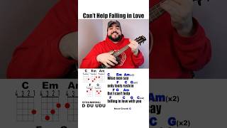 Can’t Help Falling in Love  Elvis Presley Ukulele Play Along shorts [upl. by Guinn]