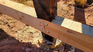 High Desert Cabin Build  Footers and Beams [upl. by Yllod]