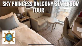 Sky Princess Balcony Stateroom E109 Tour [upl. by Elinad]