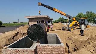 Tank Installation work at Petrol Pump [upl. by Schnell]