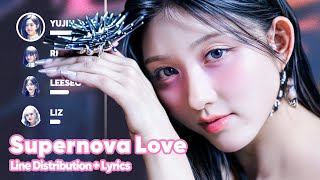 IVE x David Guetta  Supernova Love Line Distribution  Lyrics Karaoke PATREON REQUESTED [upl. by Bathilda]