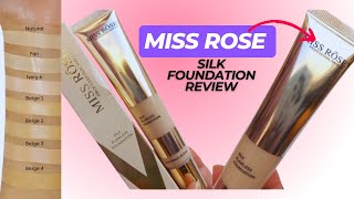 Missrose Silk Flawless Foundation Review  honest review ✨ Foundation Under Rs 500 [upl. by Ahsimit]