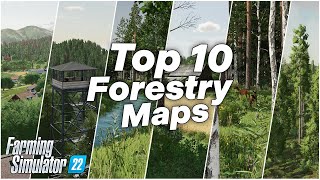 TOP 10 Forestry Maps  Farming Simulator 22 [upl. by Lydie]