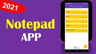 Notepad App AIA File For Kodular Dynamic Notepad App 2021 [upl. by Landry]