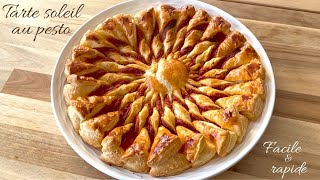 ☀️ Tarte soleil feuilletée au pesto à partager  FACILE RAPIDE pour l’apéro [upl. by Chema]