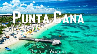 PUNTA CANA 4K  DOMINICAN REPUBLIC IN 4K Drone Footage ULTRA HD  Relaxing Piano Music [upl. by Ytirahs]