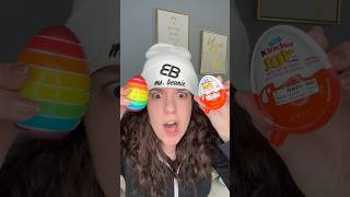 KINDER EGG vs GUMI YUM EGG msbeanie Showdown [upl. by Elagibba]