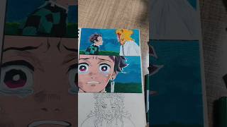 Demon Slayer 23 part  9teenarts anime art drawing shorts demonslayer [upl. by Orelle]