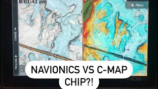 Navionics VS CMap  How Do You Pick Comparing Lake Guntersville Contour Lines amp Settings [upl. by Adnawahs]