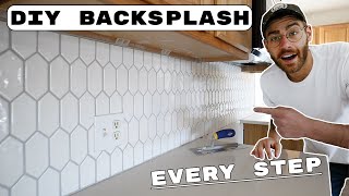 DIY BACKSPLASH Every Step To Get PRO Results and Save [upl. by Mchugh]