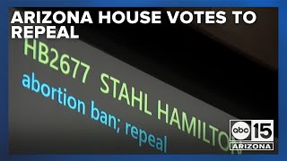 Arizona House votes to repeal states 1864 abortion ban statute [upl. by Ybba]