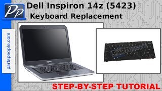 Dell Inspiron 14z 5423 Keyboard Video Tutorial Teardown [upl. by Greff214]