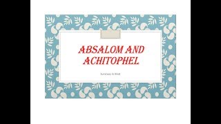 Summary of Absalom and Achitophel by John Dryden discussed in detail [upl. by Othilia]