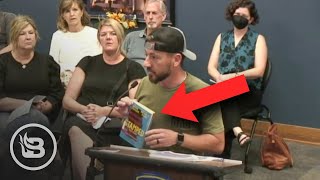 Dad STUNS School Board When He Reads Aloud DISGUSTING Book From Library [upl. by Ardelle]