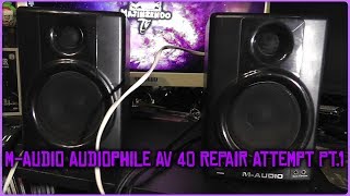 MAudio Studiophile AV 40 Speaker Repair Part 1 [upl. by Screens]