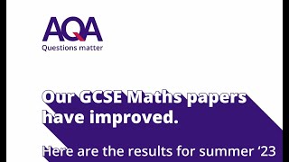 Our GCSE Maths papers have improved Heres the results for summer 23 [upl. by Samal165]