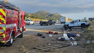 CCW live  the scene FATAL rollover North I15 Deer Springs exit [upl. by Ketty]